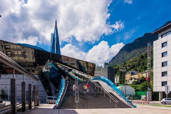 ANDORRA, AUGUST 2017: Caldea thermal balneary in Escaldes.