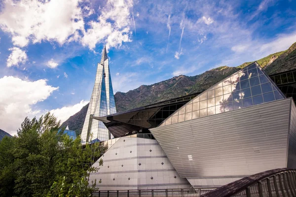 ANDORRA, AUGUST 2017: Caldea thermal balneary in Escaldes.