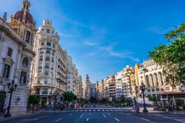 Valencia şehrin tarihi merkezine