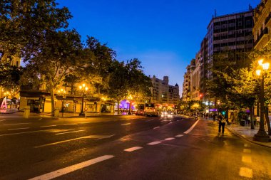 Valencia şehrin tarihi merkezine