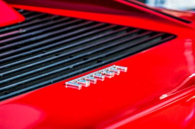 Nisan 2015: Ferrari Testarossa devre de Barcelona, Catalonia, İspanya.