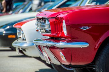 Nisan 2015: Ford Mustang devre de Barcelona, Catalonia, İspanya.