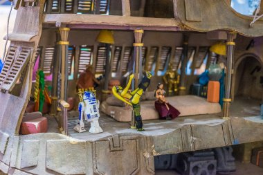 Hospitalet, İspanya - Ocak 2017: La Farga Fuar Yıldız Savaşları karakteri.