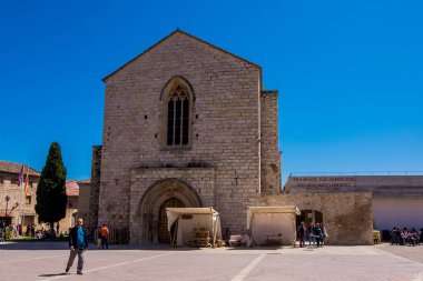 Tarragona, Nisan 2017: Montblanc Köyü Tarragona, Catalonia, İspanya.