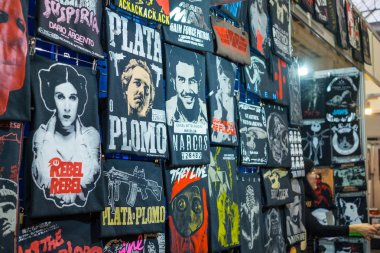 Hospitalet, İspanya - Ocak 2017: La Farga Fuar Film T-shirt.