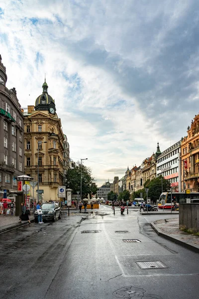 Вацлавская площадь Прага в Чехии . — стоковое фото
