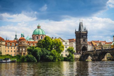 Çek Cumhuriyeti 'nde Charles Bridge Prag.