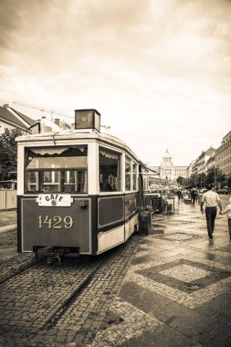 Çek Cumhuriyeti 'nde Wenceslas Meydanı Prag.