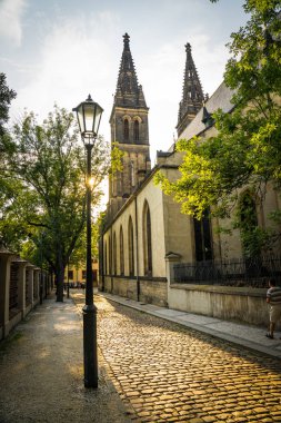 Çek Cumhuriyeti 'nde Aziz Peter ve Aziz Paul Vysehrad Prag.