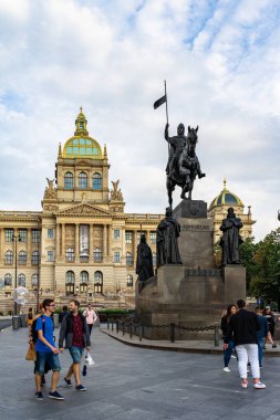Çek Cumhuriyeti 'nde Aziz Wenceslas Prag Heykeli.