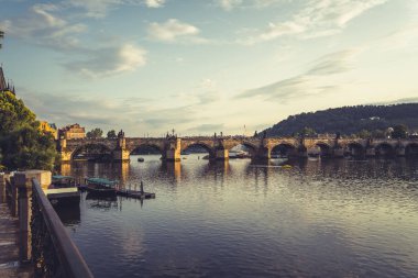 Çek Cumhuriyeti 'nde Charles Bridge Prag.