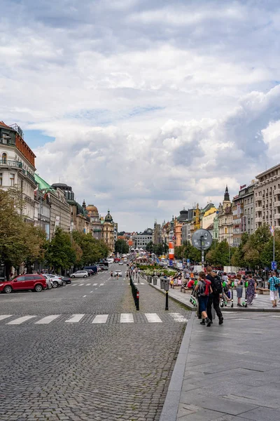 Plaza de Wenceslao Praga en República Checa . — Foto de Stock