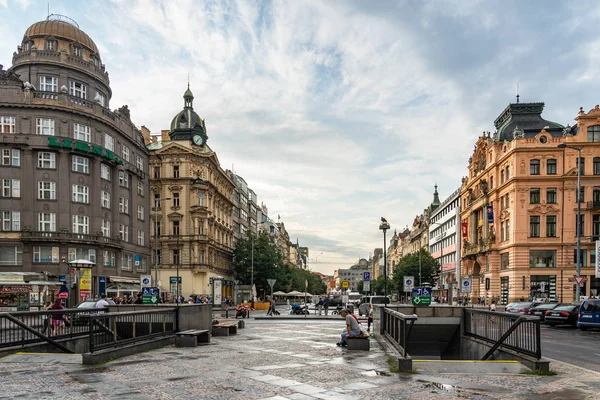 Plaza de Wenceslao Praga en República Checa . — Foto de Stock