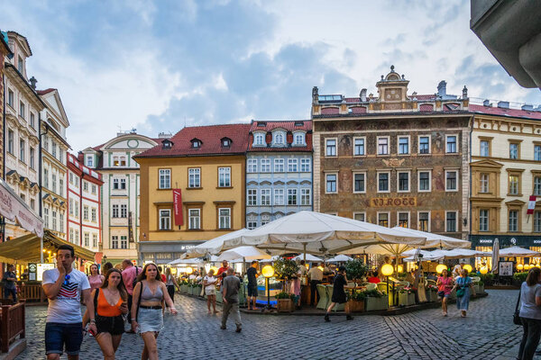 Old Town district of Prague in Czech Republic