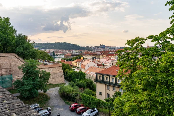 Aerial view of Prague Czech Republic from Vysehrad. — Stock Photo, Image