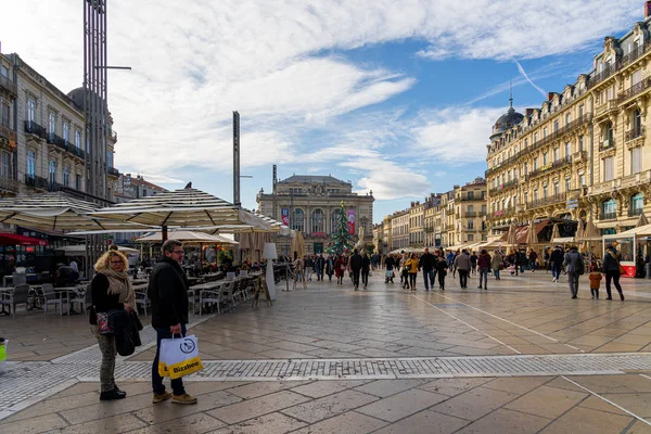 Place de la Comedie em Montpellier, França . — Fotografia de Stock