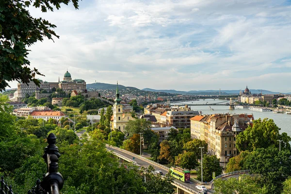 Panoráma városkép Budapesten, Magyarország. — Stock Fotó