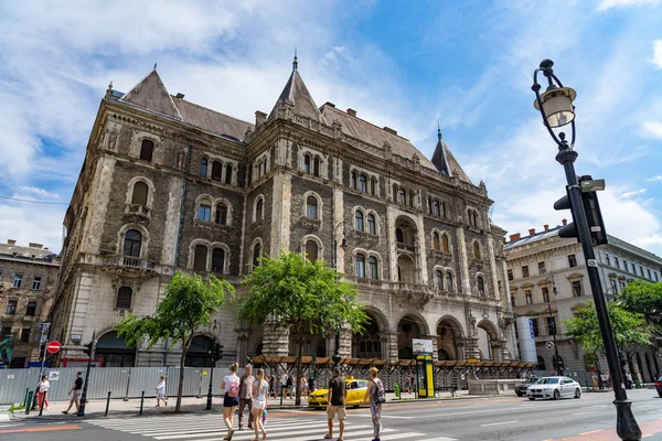 Budapeşte, Macaristan 'da eski Pest caddesi inşaatı. — Stok fotoğraf