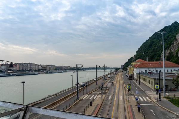 Panorama cityscape view v Budapešti, Maďarsko. — Stock fotografie