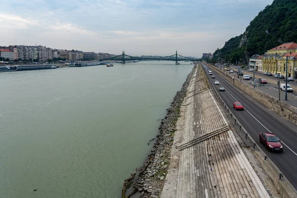 Panorama cityscape view v Budapešti, Maďarsko. — Stock fotografie