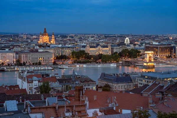 Widok na panoramę miasta w Budapeszcie, Węgry. — Zdjęcie stockowe