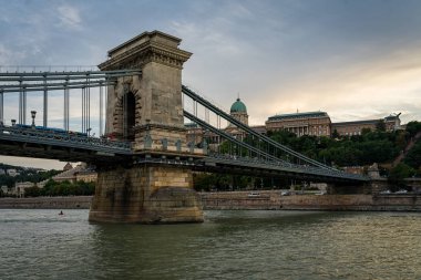 Szechenyi Chain Bridge Budapeşte, Macaristan.