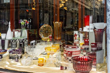 Budapeşte, Macaristan 'da eski Pest caddesi inşaatı.