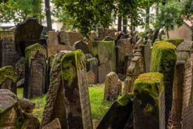 Çek Cumhuriyeti 'ndeki Eski Yahudi Mezarlığı Prag.