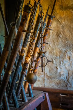 Çek Cumhuriyeti Prag 'ın Kale semt caddesi Zırhlı Sergisi.