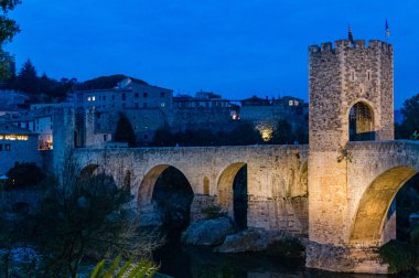 Girona 'daki Besalu ortaçağ köyü, Katalonya, İspanya