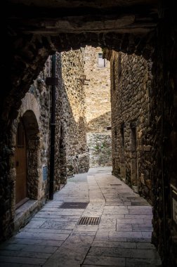 Girona 'daki Besalu ortaçağ köyü, Katalonya, İspanya
