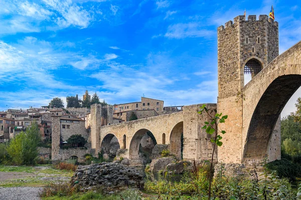 Μεσαιωνικό Χωριό Besalu Στη Girona Καταλονία Ισπανία — Φωτογραφία Αρχείου