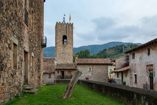 Girona 'daki Santa Pau köyü, Katalonya, İspanya