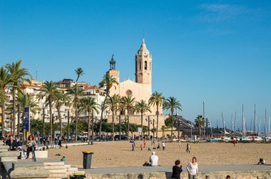 Landmark of Sitges in Barcelona, Catalonia, Spain clipart