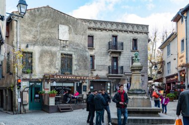 Fransa Ortaçağ Carcassonne Şehir müstahkem.