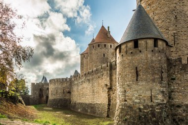 Fransa Ortaçağ Carcassonne Şehir müstahkem.