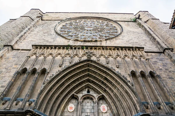 Santa Maria Del Church Gothic Quarter Barcelona Catalonia Spain — Stock Photo, Image