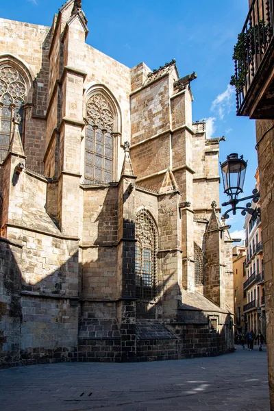 Catedral Barcelona Barrio Gótico Cataluña España — Foto de Stock