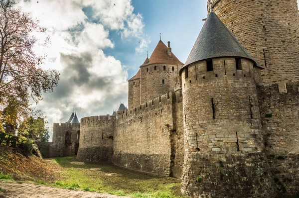 Fransa Ortaçağ Carcassonne Şehir müstahkem.