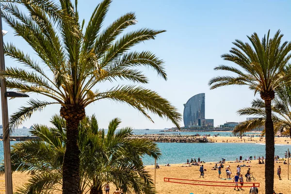 Paisaje Playa Barcelona Cataluña España —  Fotos de Stock