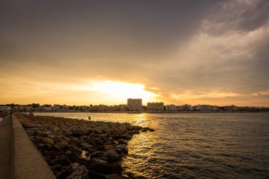 La Escala 'nın Costa Brava, Katalonya, İspanya' daki manzarası