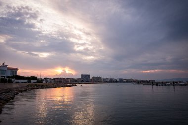La Escala 'nın Costa Brava, Katalonya, İspanya' daki manzarası