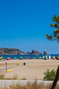 Girona 'daki Estartit plajı, Katalonya, İspanya