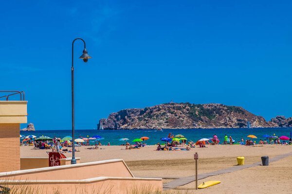 Estartit beach in Girona, Catalonia, Spain