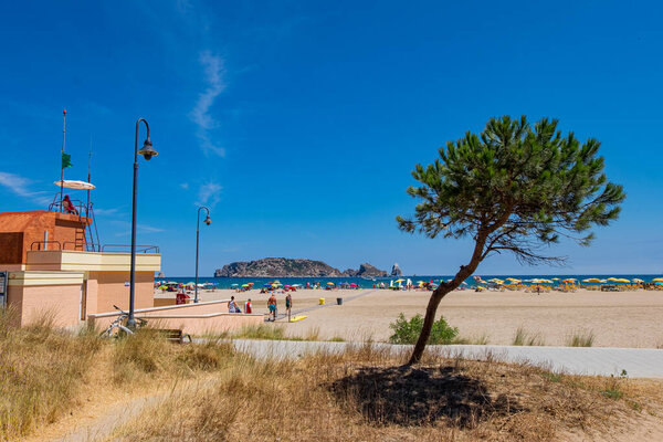 Estartit beach in Girona, Catalonia, Spain