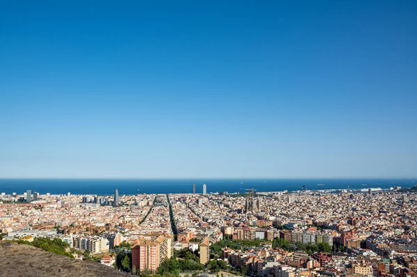 Panorámás Kilátás Barcelona Város Katalónia Spanyolország — Stock Fotó