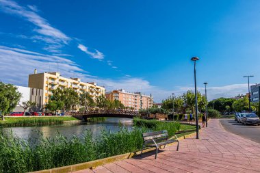 İspanya, Castellon 'daki Peniscola kalesi ve kasabası