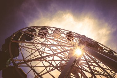 Barcelona, Katalonya, İspanya 'daki Tibidabo tema parkı dağı