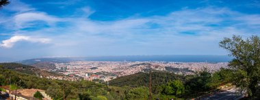 Barcelona, Katalonya, İspanya 'daki Tibidabo tema parkı dağı
