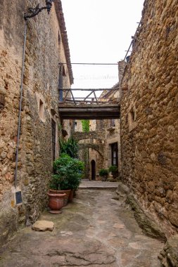 Girona, Katalonya, İspanya 'daki Eski Dostlar Kasabası